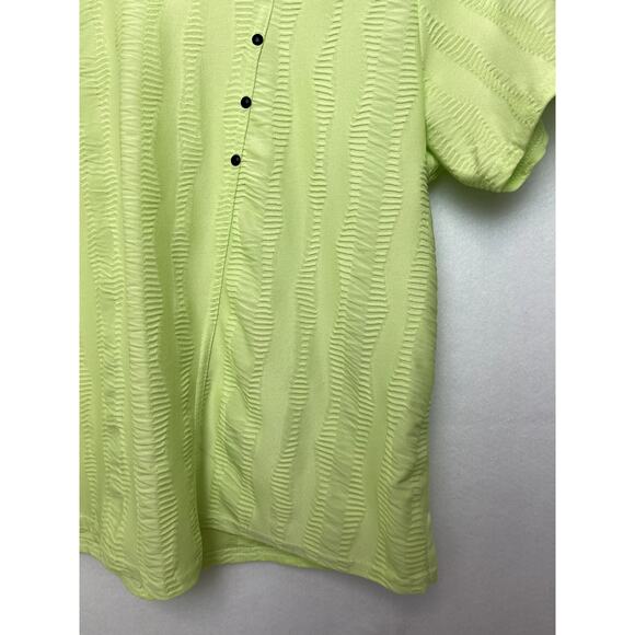 Jamie Sadock Vintage Womens Golf Polo Lime Green Gray Medium - Picture 3 of 10